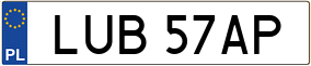 Trailer License Plate